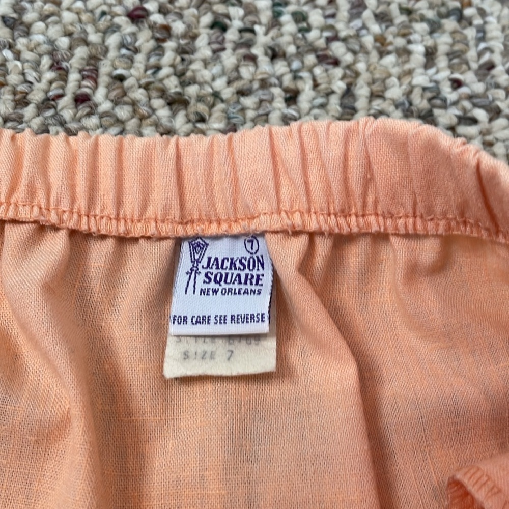 Vtg Jackson Square Peach A-Line Skirt. Size 7 - Picture 6 of 11